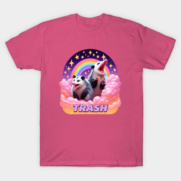 Opossum Trash Scream T-Shirt by liminalcandy